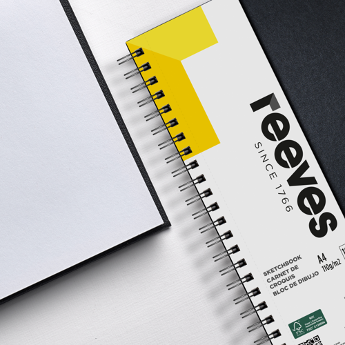 reeves Blocco Carta Per Schizzo Spirale A4