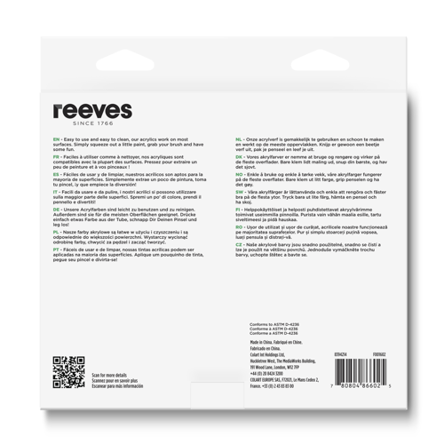 reeves Acrilico Set 18x12ml