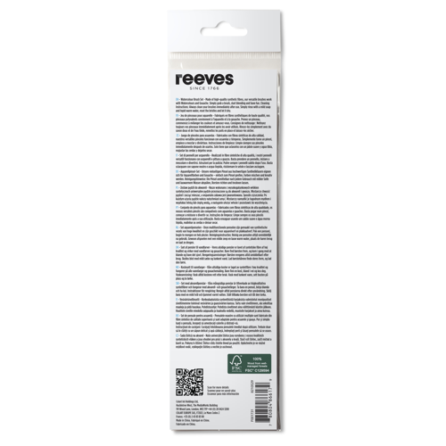 reeves Set 4 Pennelli x Acquarello Sintetici Manico Corto