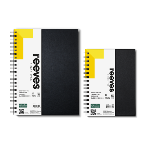 reeves Blocco Carta Per Schizzo Spirale A5