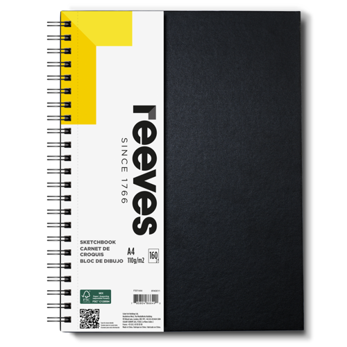 reeves Blocco Carta Per Schizzo Spirale A4
