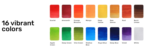 Viviva Godet Acquarello - Set Originale - 16 Colori