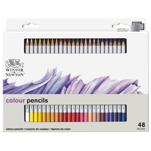 Winsor & Newton Studio Collection Scatola in metallo 48 matite colorate
