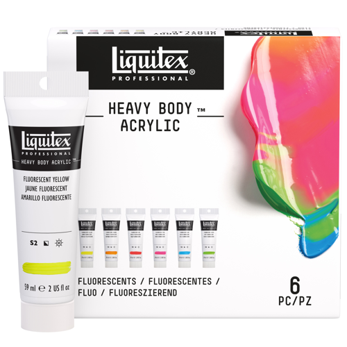 Liquitex Professional Heavy Body Acrylic Set 6x59ml Fluorescenti