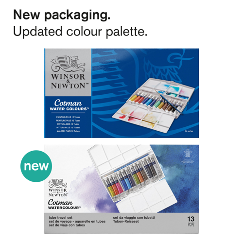 Winsor & Newton Cotman Scatola Painting Plus 12 Tubi 8ml