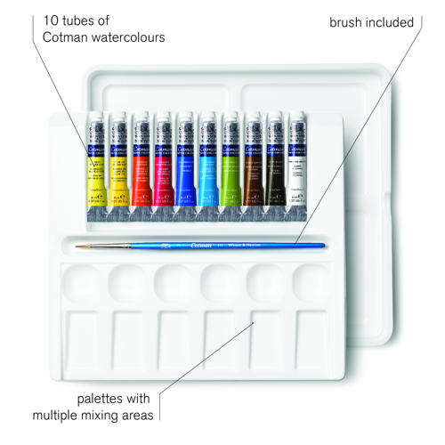 Winsor & Newton Cotman Acquarello Scatola Palette Set