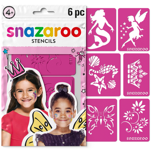 Snazaroo 6 Stencil Ragazze