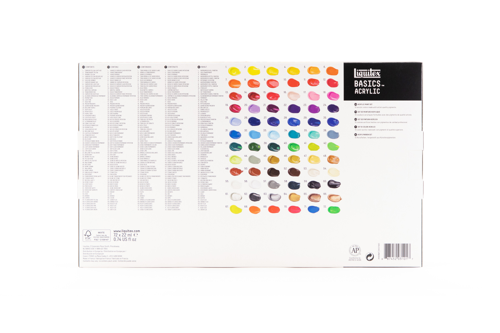 Liquitex Basics Acrylic Set - 72x22ml - The Complete Range