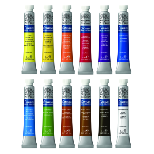 Winsor & Newton Cotman Acquarello Scatola 12 Tubi 8ml