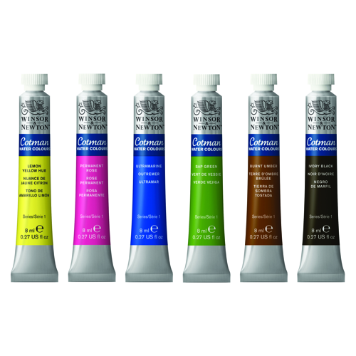 Winsor & Newton Cotman Acquarello Scatola 6 Tubi 8ml