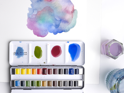 Winsor & Newton Professional Water Colour Complete Travel Tin - 24 Mezzi Godet
