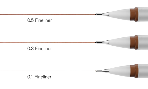 Winsor & Newton Fineliner Sepia Set x3 Ast