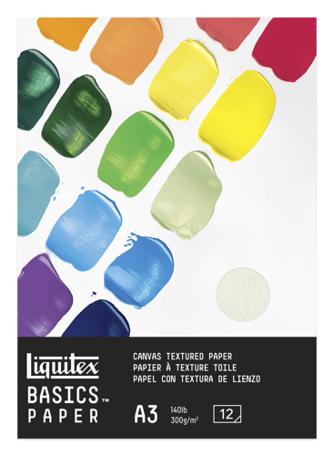 Liquitex Basics blocco carta finitura tela 300G - A3 - 12 fogli