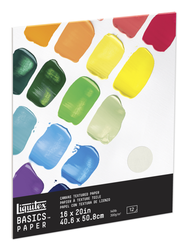 Liquitex Basics blocco carta finitura tela 300G - 40,5x50,8cm - 12 fogli