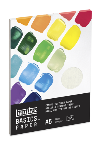 Liquitex Basics Blocco Carta Finitura Tela 300g A5 - 12 Fogli