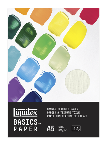 Liquitex Basics Blocco Carta Finitura Tela 300g A5 - 12 Fogli