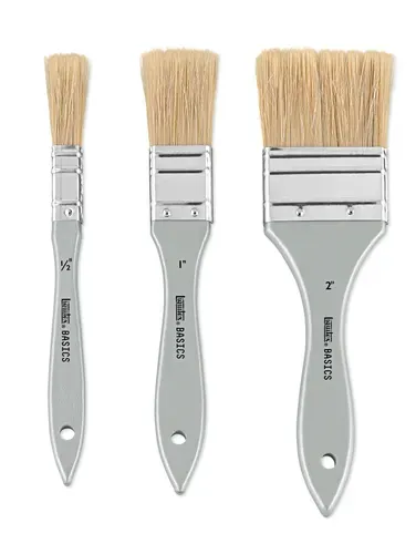 Liqutex Basics Set 3 Pennelli - Setole Naturale di Maiale - Piatti Misure 1/2