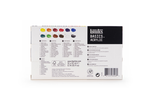 Liquitex Basics Colori Acrilici Set 12x22ml