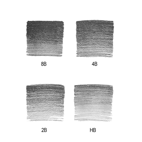 Winsor & Newton Studio Collection - Scatola in Metallo 4 Matite Grafite + Gomma (Blister)