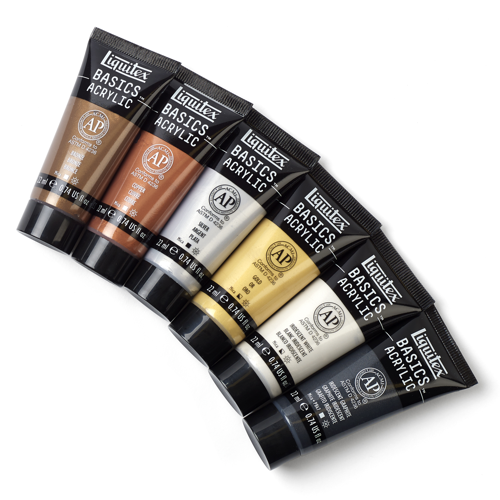 Liquitex Basics Colori Acrilici Set 6x22ml metallici & iridescenti
