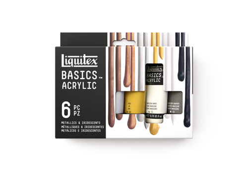 Liquitex Basics Colori Acrilici Set 6x22ml metallici & iridescenti
