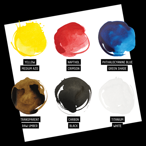 Liquitex Inchiostro Acrilico Professional Set 6x30 ml Colori Essenziali