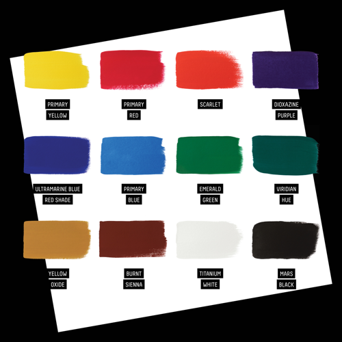 Liquitex Tempera Professionale Set 12x22ml Colori Essenziali