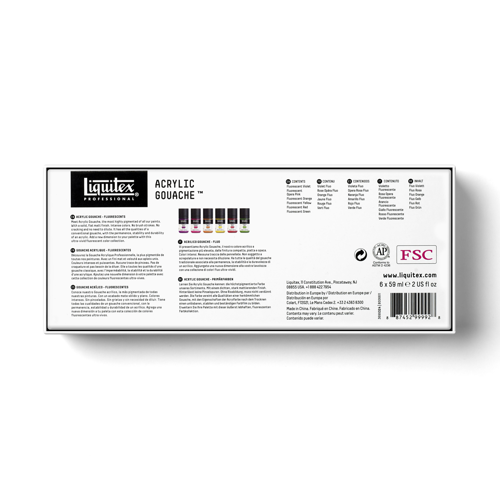 Liquitex Tempera Professionale Set 6x59ml Colori Fluorescenti