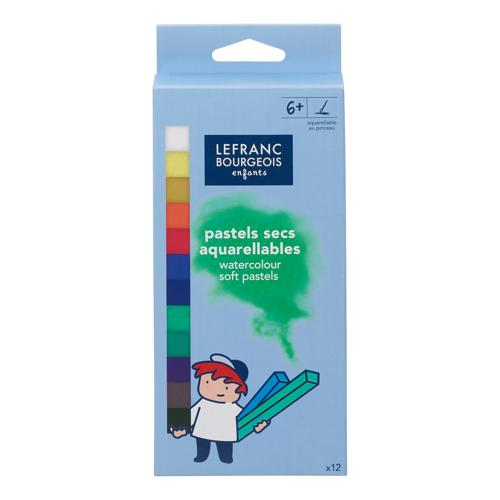 Lefranc Bourgeois Enfants Assortimento 12 pastelli acquerellabili teneri 10 mm