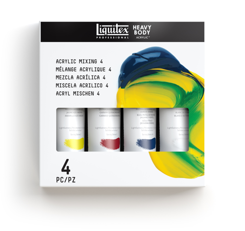 Liquitex Acrilico Heavy Body Set 4x59ml Colori Misti