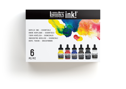 Liquitex Inchiostro Acrilico Professional Set 6x30 ml Colori Essenziali