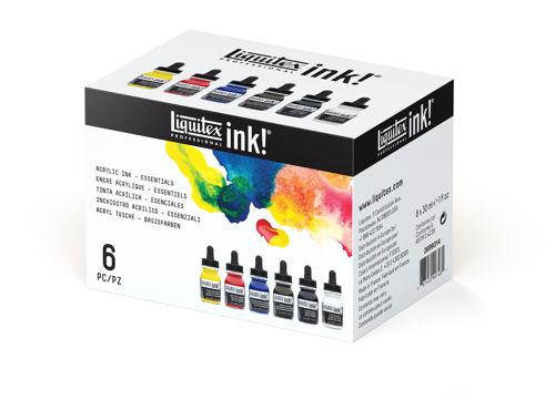 Liquitex Inchiostro Acrilico Professional Set 6x30 ml Colori Essenziali