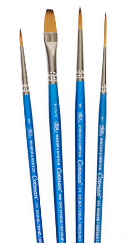 Winsor & Newton Cotman Short Handle Brush 4 Pack