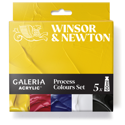 Winsor & Newton Galeria Acrilico Set Tubi 5x60ml Colori Primari Per Stampa