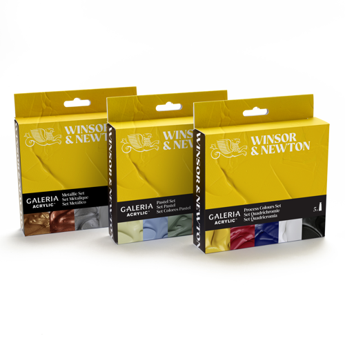 Winsor & Newton Galeria Acrilico Set Tubi 5x60ml Colori Primari Per Stampa