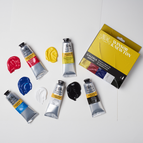 Winsor & Newton Galeria Acrilico Set Tubi 5x60ml Colori Primari Per Stampa