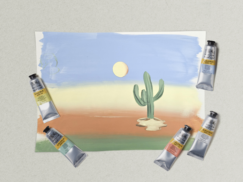Winsor & Newton Galeria Acrilico Set Tubi 5x60ml Colori Pastel