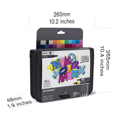Winsor & Newton Promarker Set Misto Modern Lettering - Astuccio