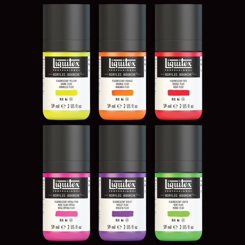 Liquitex Tempera Professionale Set 6x59ml Colori Fluorescenti