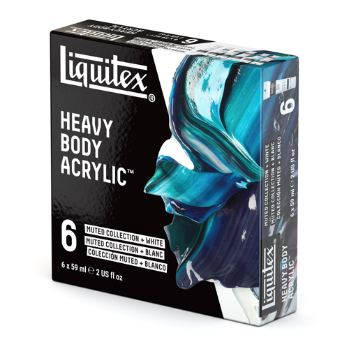Liquitex Acrilico Heavy Body Set 6x59ml Colori Tenui + Bianco