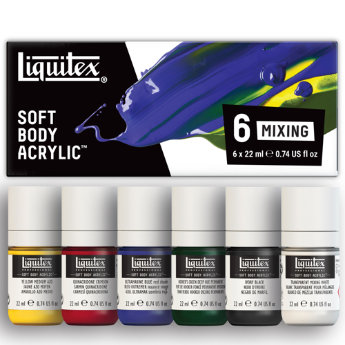 Liquitex Acrilico Soft Body Set 6x22ml Colori Misti