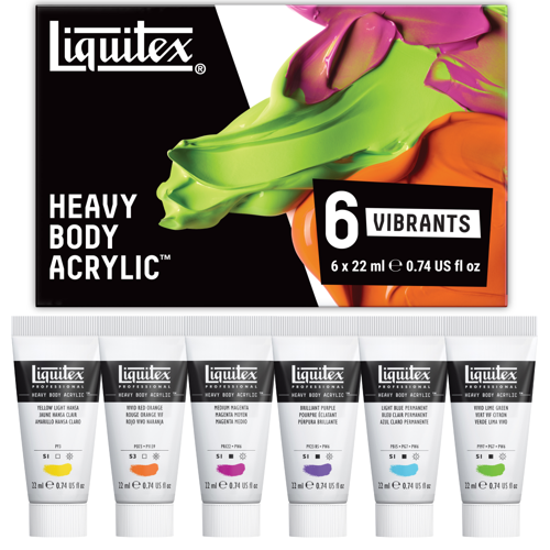Liquitex Acrilico Heavy Body Set 6x22ml Colori Vivi