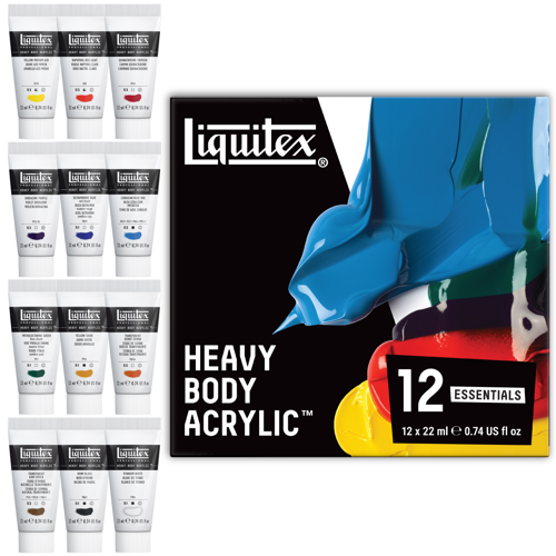 Liquitex Acrilico Heavy Body Set 12x22ml Colori Essenziali