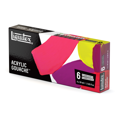 Liquitex Tempera Professionale Set 6x59ml Colori Fluorescenti