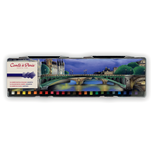 Conté à Paris Carre Scatola Plastica 24 Colorati