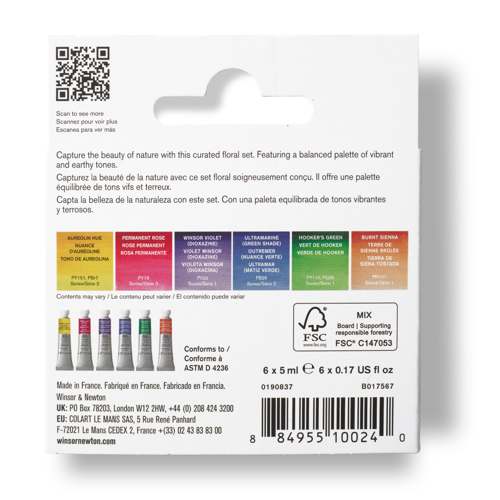 Winsor & Newton Professional Watercolour Set 6x5ml Floreale