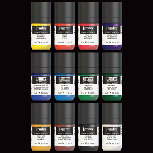 Liquitex Tempera Professionale Set 12x22ml Colori Essenziali