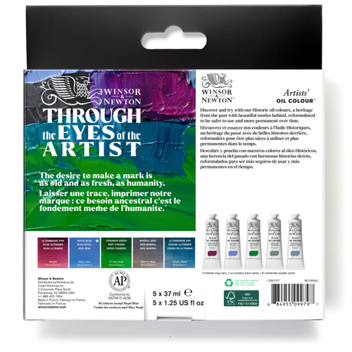 Winsor & Newton Artists Olio Set Tubi 5x37ml Colori Storici