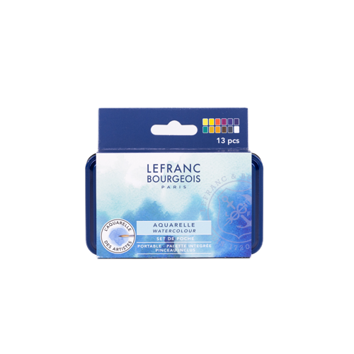 Lefranc Bourgeois Acquarello Fine - Scatola 12 Mezzi Godet