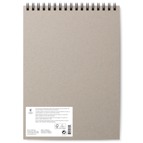 Winsor & Newton Carta Schizzo - Blocco Spirale Extra White 110G - 22,9 x 30,5 cm - 50F
